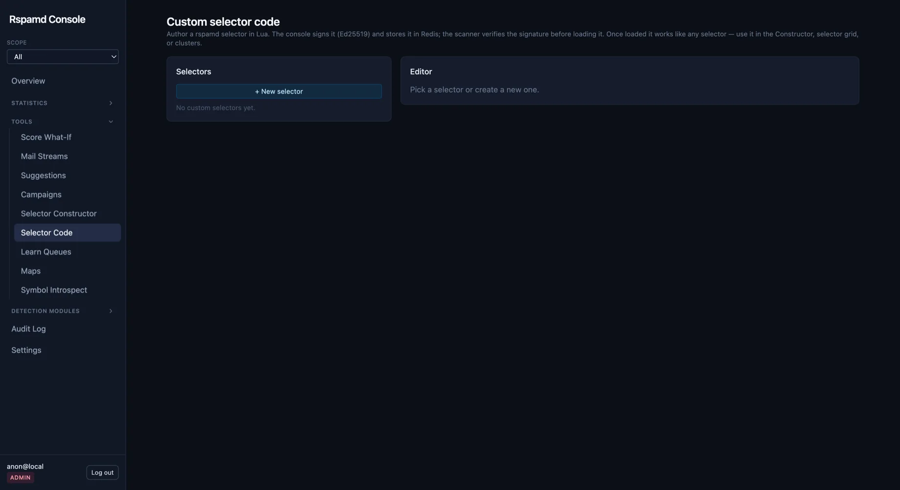 Selector Code